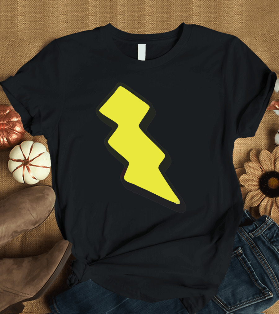 Bolt Lightning Flash Icon Symbol Yellow Black T-Shirt