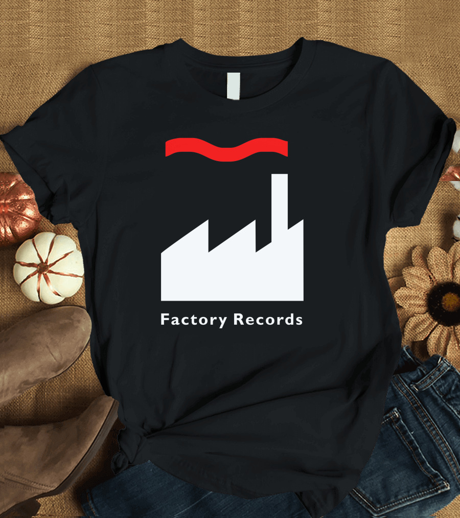 Factory Records Logo Classic Red Wave Factory T-Shirt