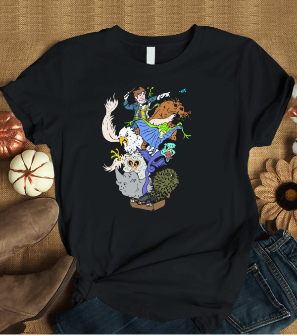 T-Shirt: Fantastic Beasts Newt Scamander Magical Creatures Collection T-Shirt Fantastic Beasts Newt Scamander Magical Creatures Collection T-Shirt