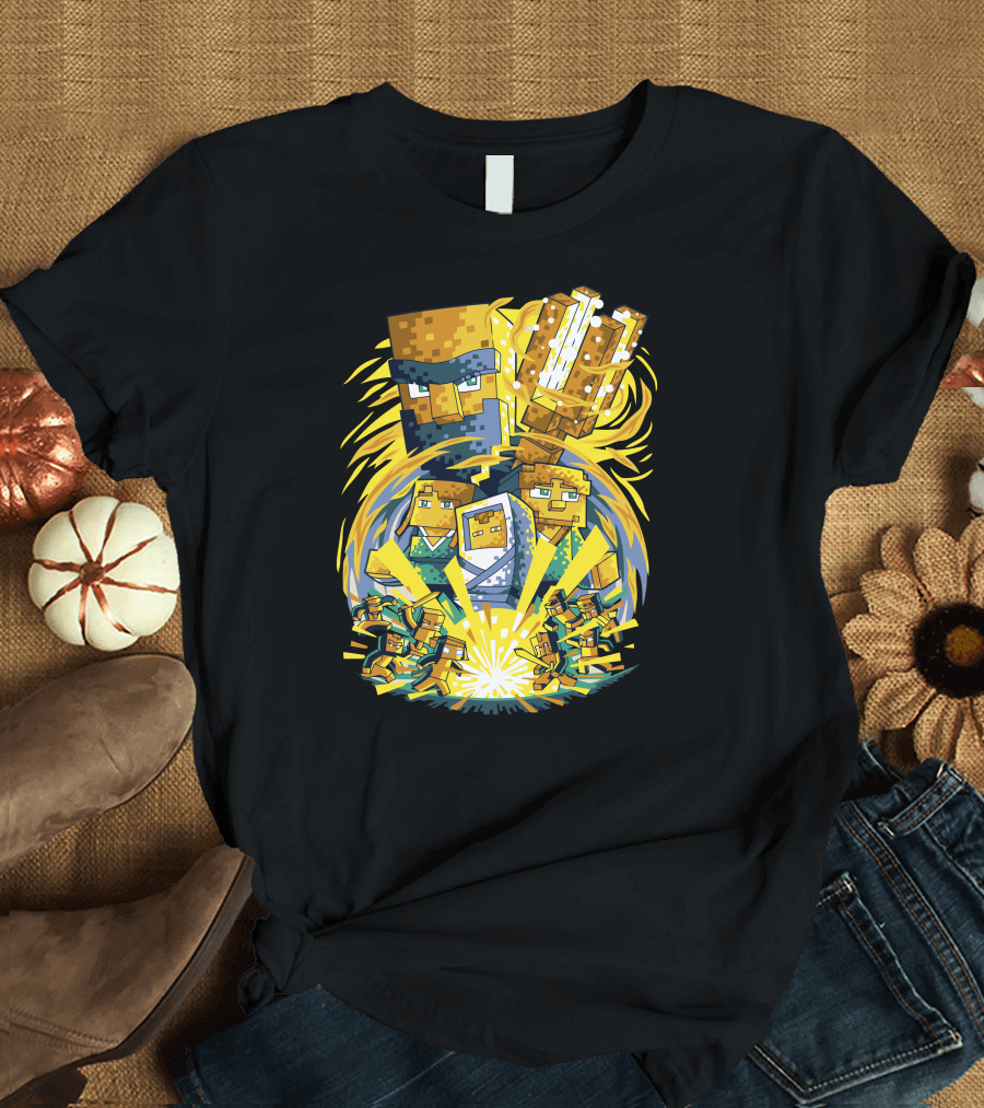 Follow the Friar Minecraft Pixel Art Explosion T-Shirt