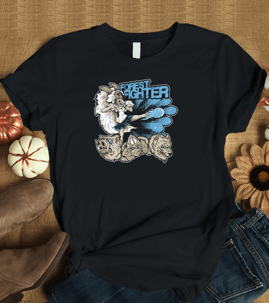 Forest Fighter Rabbit Kicking Boars Gaming T-Shirt