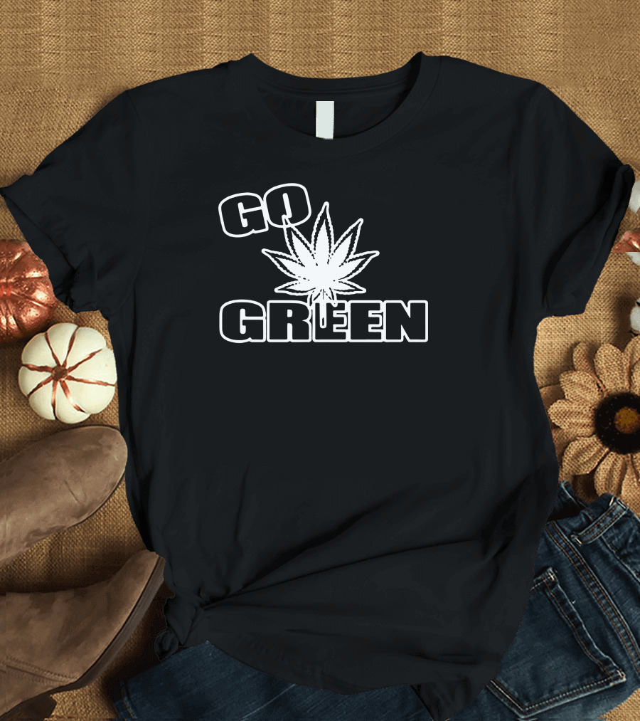 Go Green Cannabis Leaf T-Shirt