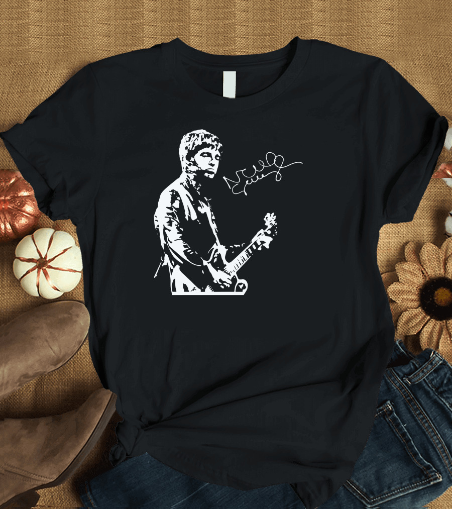 Noel Gallagher Guitar Silhouette Signature T-Shirt
