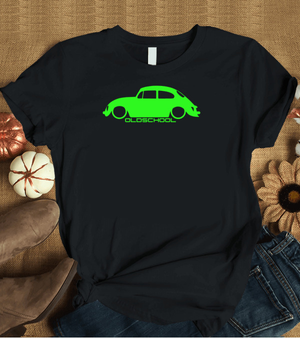 T-Shirt: Oldschool Green Classic Beetle T-Shirt Oldschool Green Classic Beetle T-Shirt