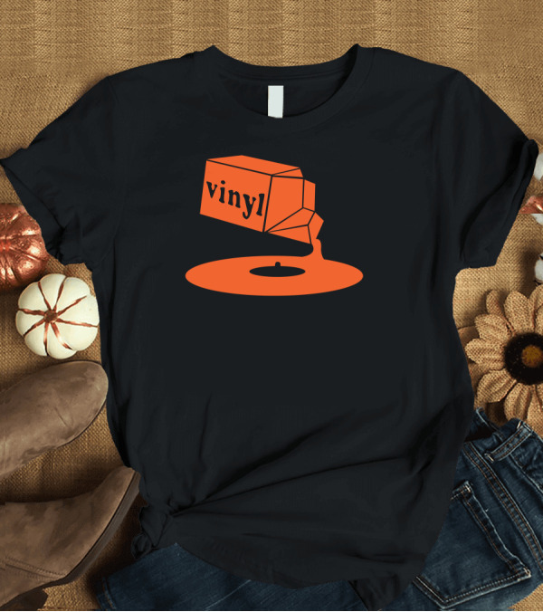 T-Shirt: Vinyl Record Pouring Box Music Fusion T-Shirt Vinyl Record Pouring Box Music Fusion T-Shirt