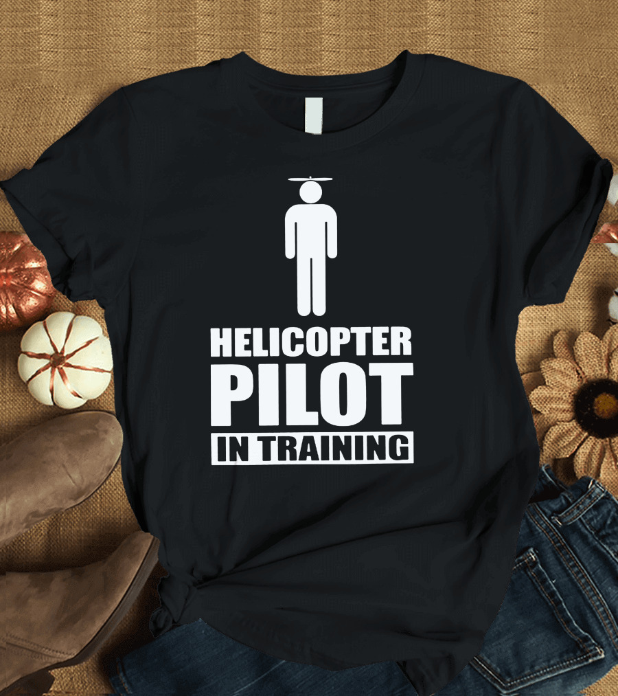 HELICOPTER PILOT IN TRAINING ICONIC FIGURE WITH ROTOR HAT T-Shirt