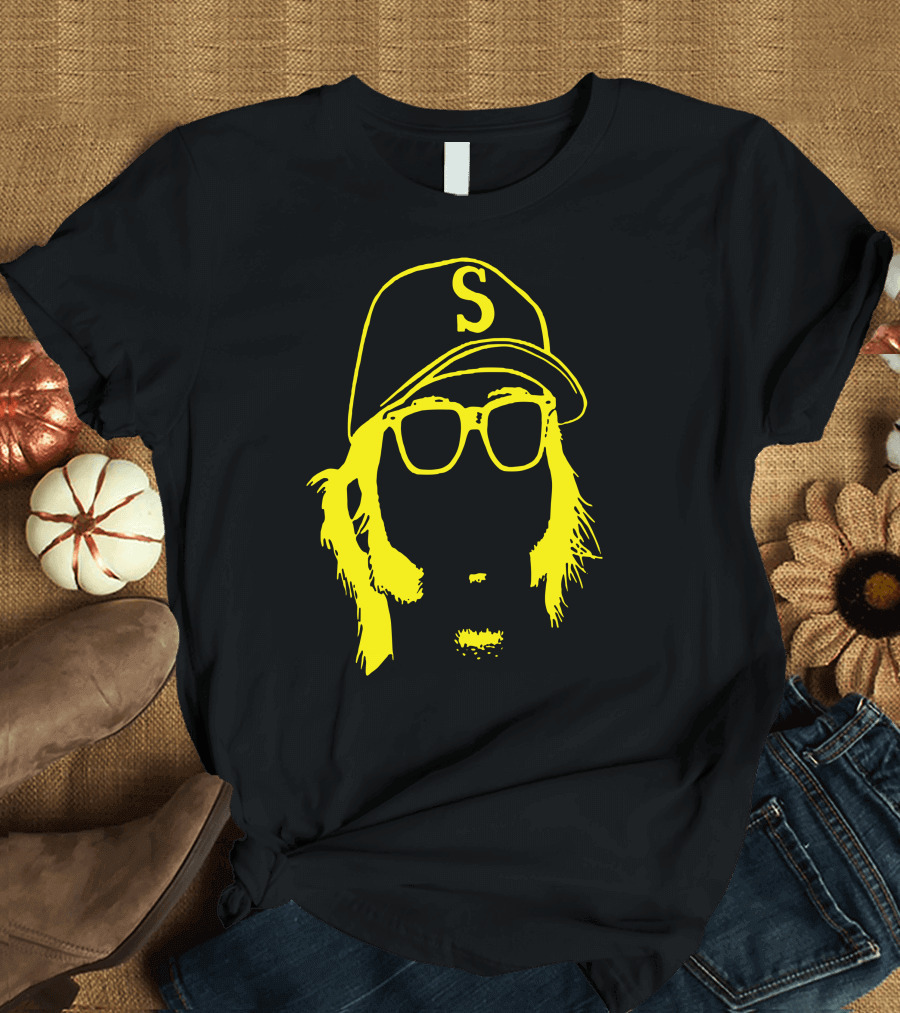 Larry Bernandez Seattle Baseball Icon King Felix Cap T-Shirt