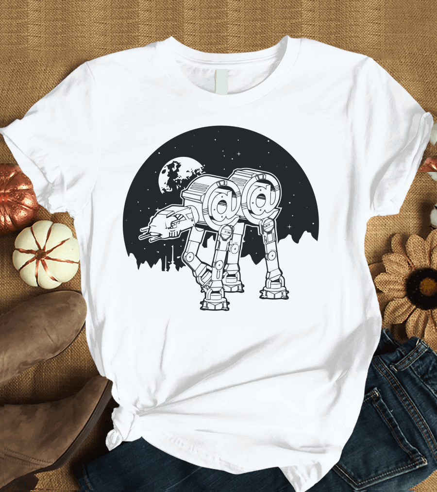 AT-AT Walker @ Symbol Moon Night Scene T-Shirt