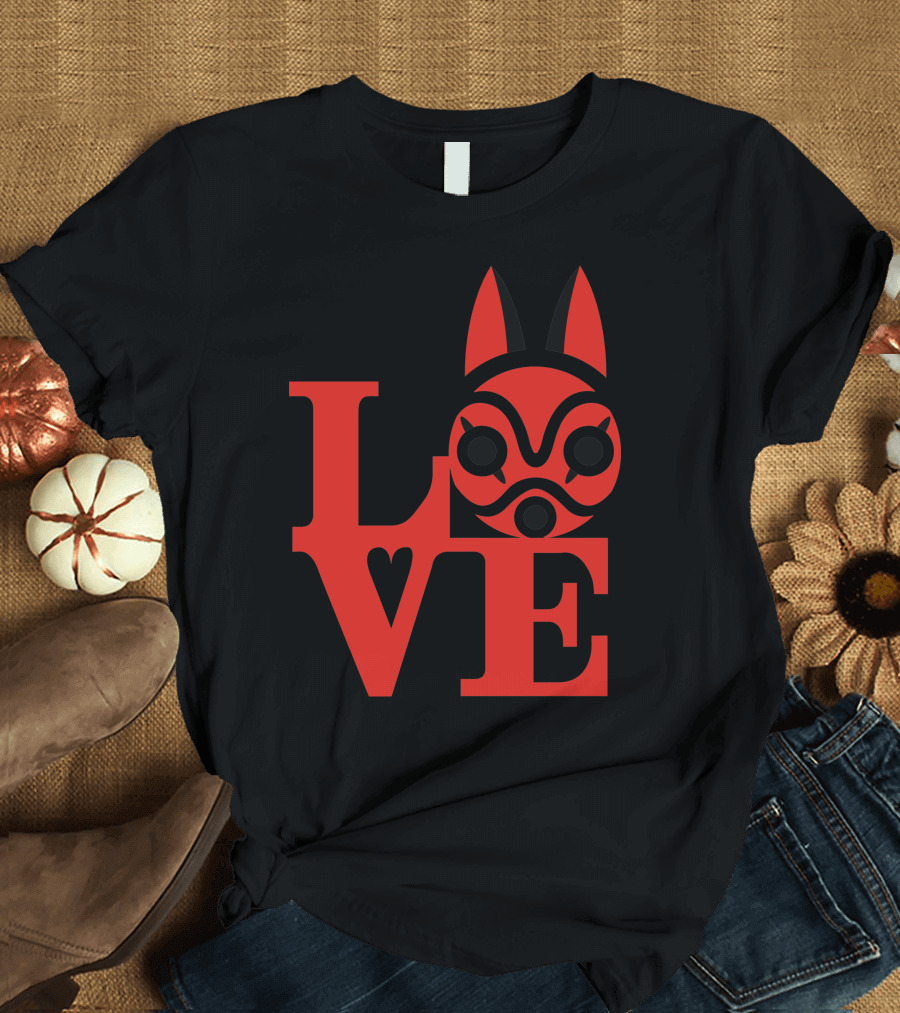 LOVE Studio Ghibli Princess Mononoke Mask T-Shirt