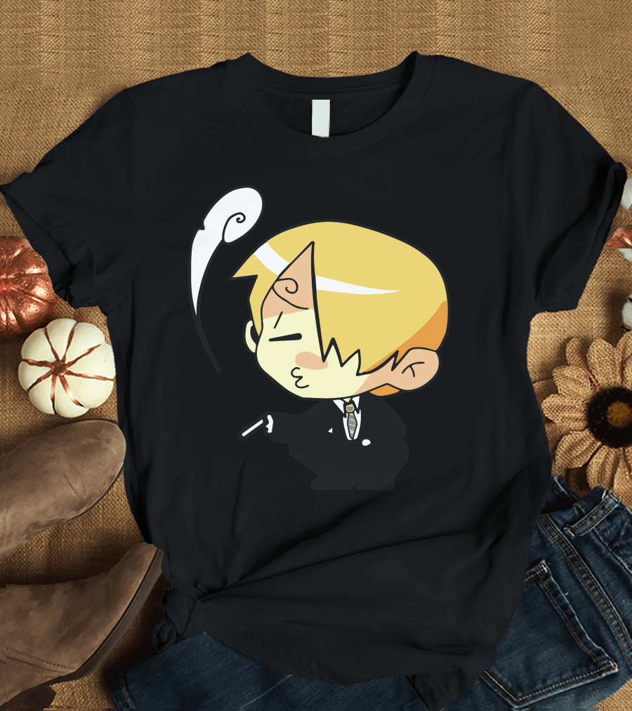 Sanji Smoking One Piece Anime Character T-Shirt