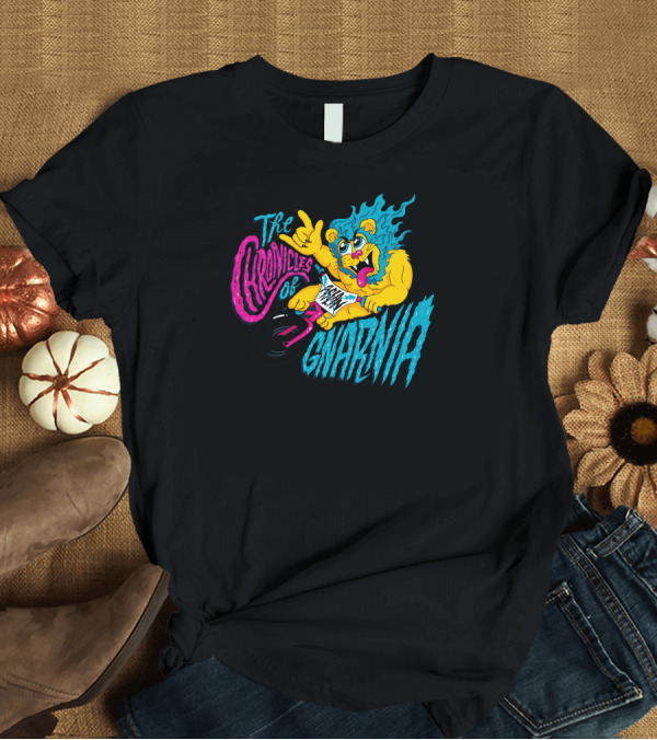 T-Shirt: The Chronicles Of Gnarnia Lion On Bike Adventure T-Shirt The Chronicles Of Gnarnia Lion On Bike Adventure T-Shirt