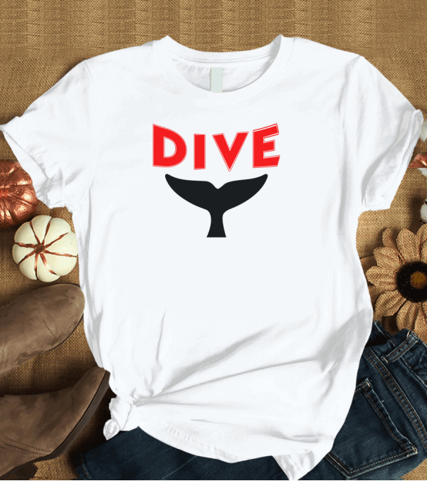 T-Shirt: Dive Whale Design Scuba Dive Tail T-Shirt Dive Whale Design Scuba Dive Tail T-Shirt