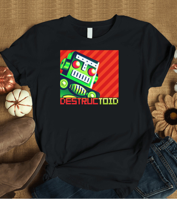 T-Shirt: Destructoid Retro Robot Icon in Bold Colors T-Shirt Destructoid Retro Robot Icon in Bold Colors T-Shirt