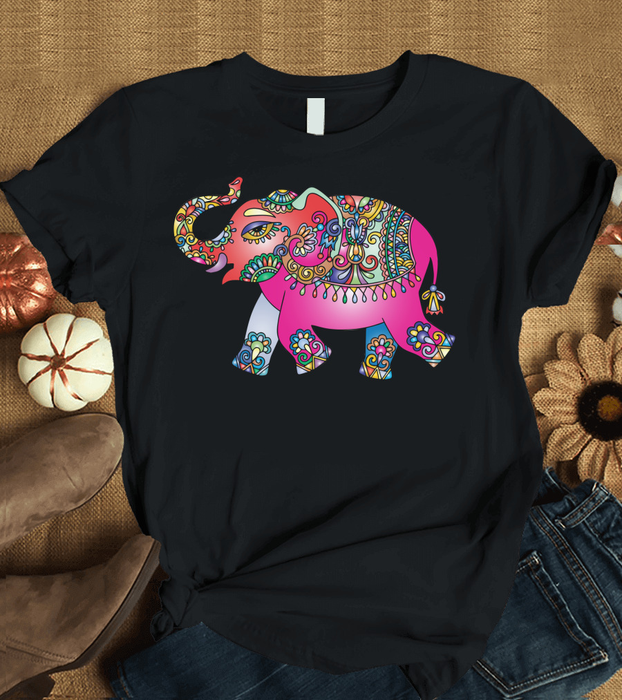 Colorful Ornate Elephant 3223522 T-Shirt