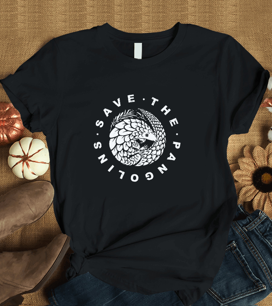 Save the Pangolins Endangered Animal Conservation Awareness T-Shirt