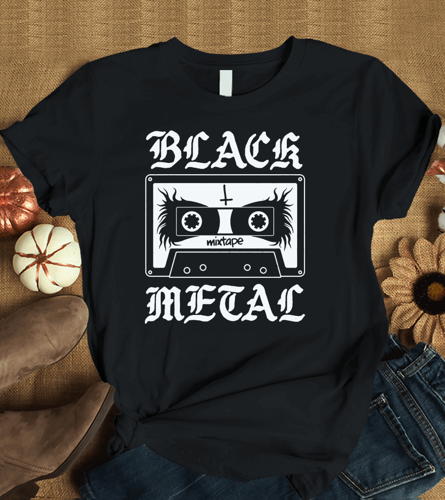 Black Metal Mixtape Cassette Goth Humor T-Shirt