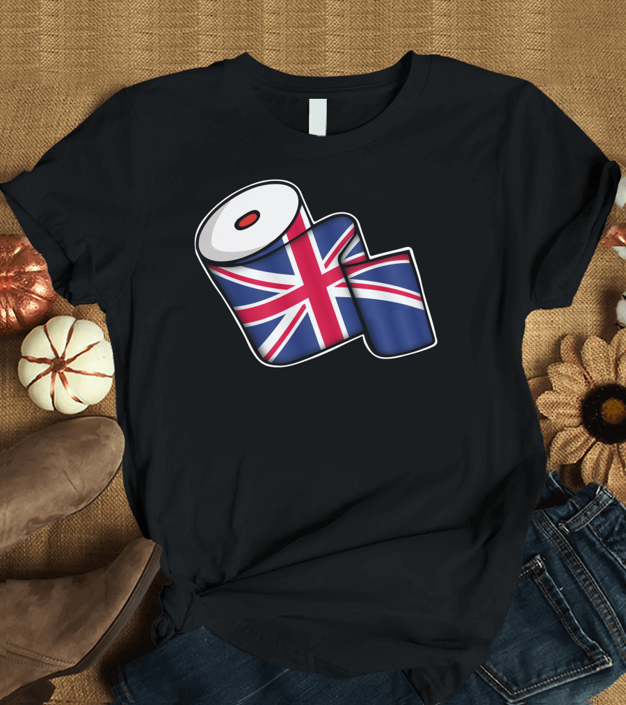 Union Jack Toilet Paper Roll Britain T-Shirt