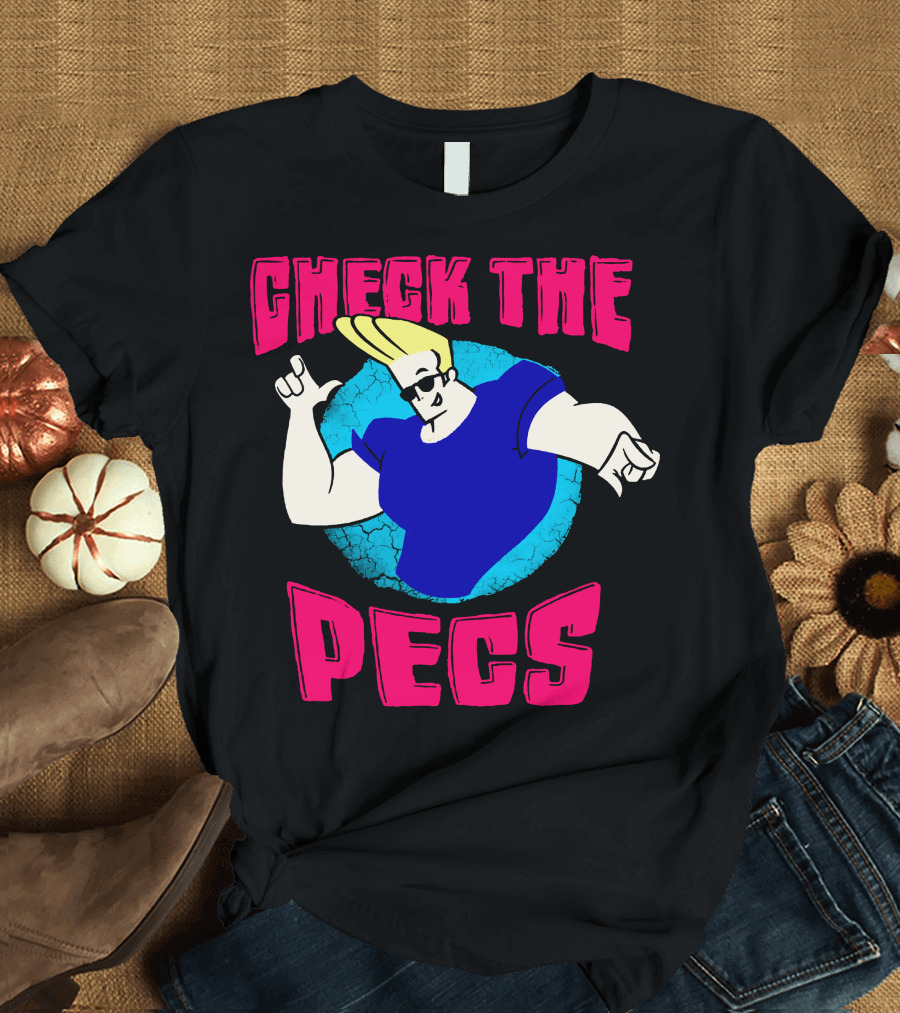 Check The Pecs Johnny Bravo Cartoon Character T-Shirt