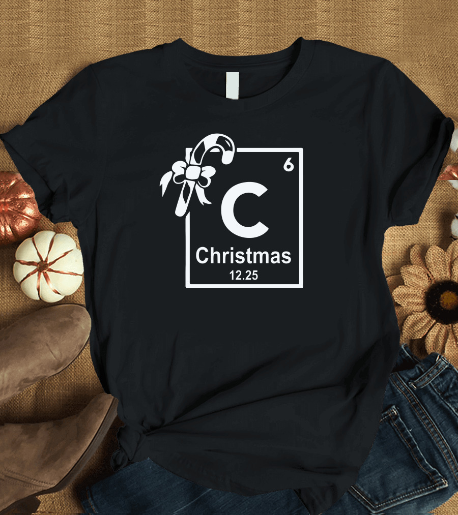 Christmas Periodic Table Candy Cane Element 12.25 T-Shirt
