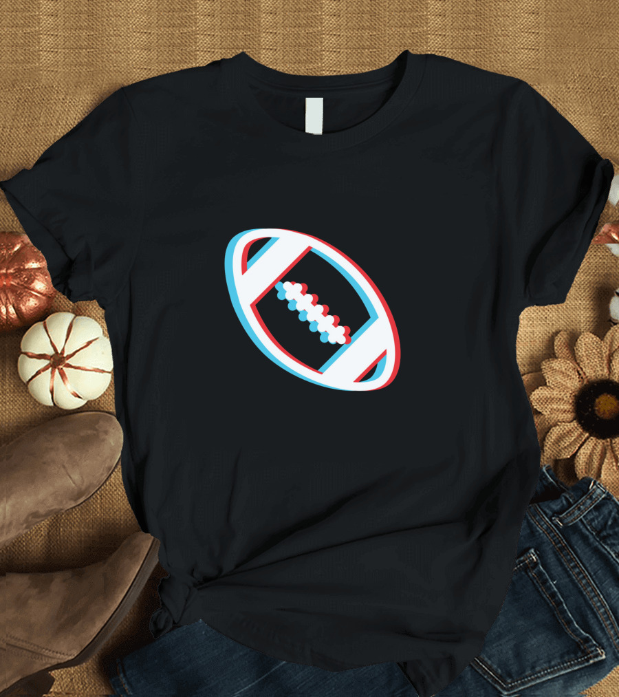 Football Sports 3D Effect Ball T-Shirt