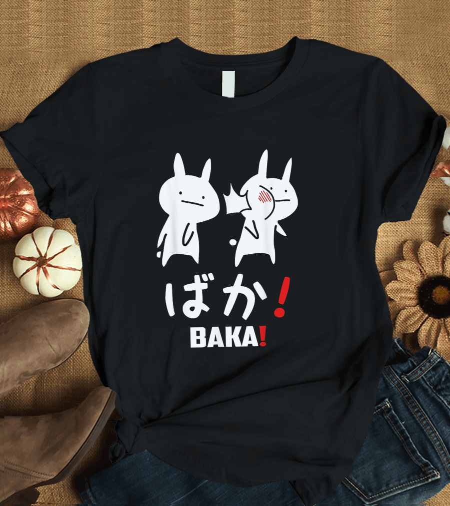 Baka Rabbit Slap Funny Anime Japanese ばか T-Shirt