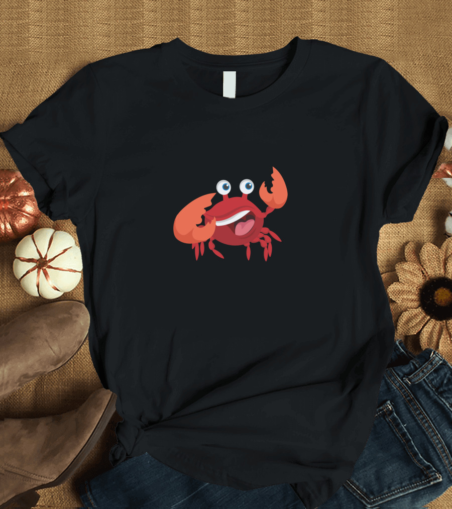 Funny Crab With Cartoon Expression T-Shirt