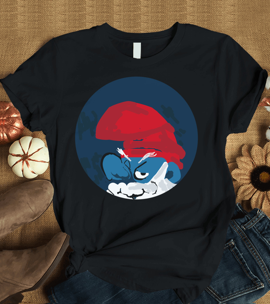 Hernan Cacciatore Blue Papa Smurf Red Hat T-Shirt