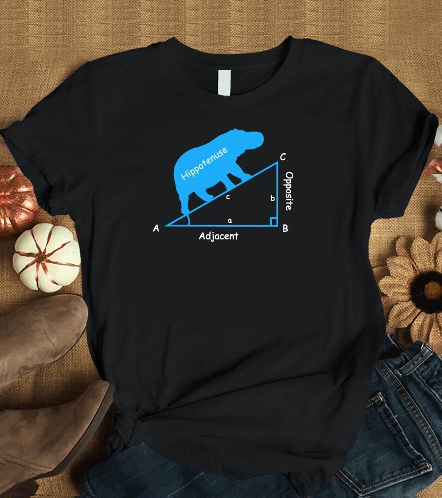 Hippotenuse Adjacent Opposite Math Diagram T-Shirt