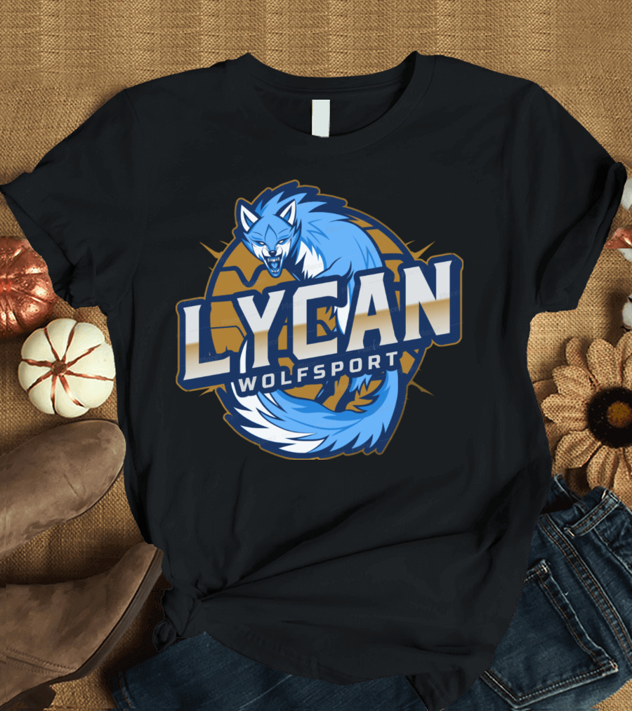Lycan Wolfsport Blue Wolf Emblem T-Shirt