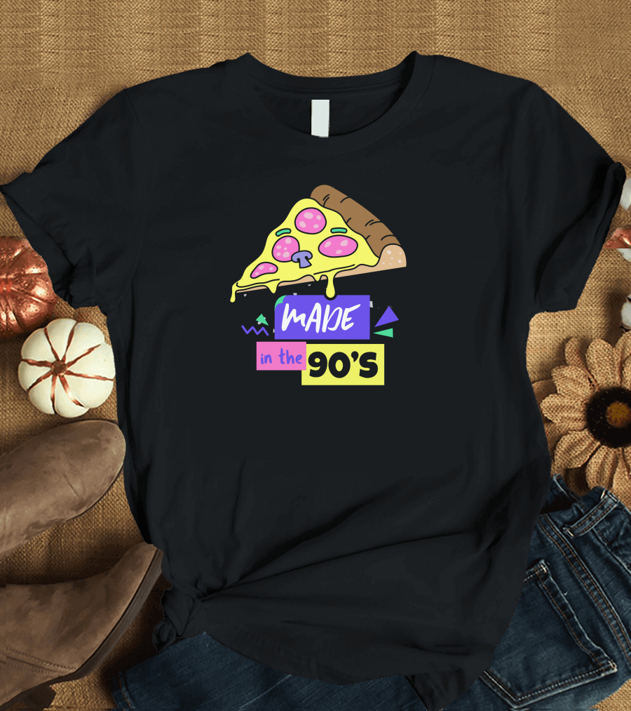Made in the 90's Pizza Slice T-Shirt