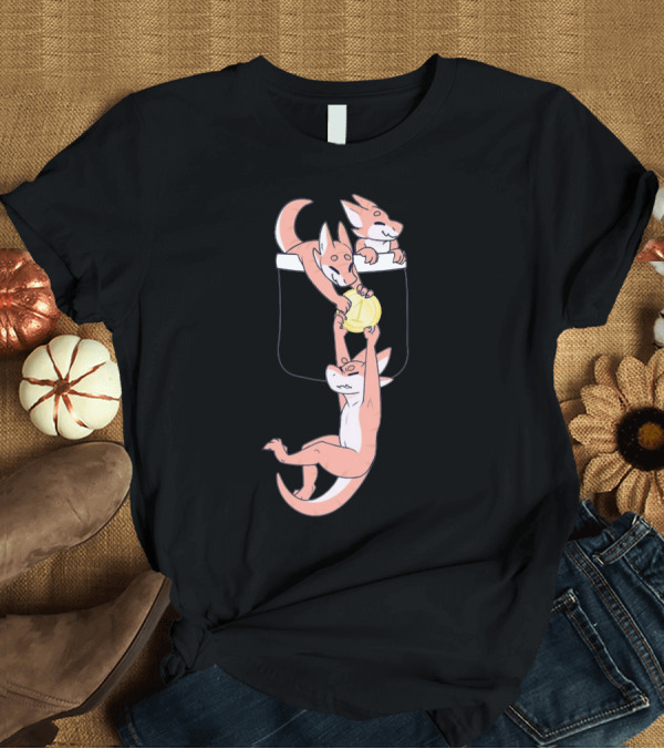 T-Shirt: Pocket Kobolds Playful Trio Holding a Yellow Gem T-Shirt Pocket Kobolds Playful Trio Holding a Yellow Gem T-Shirt