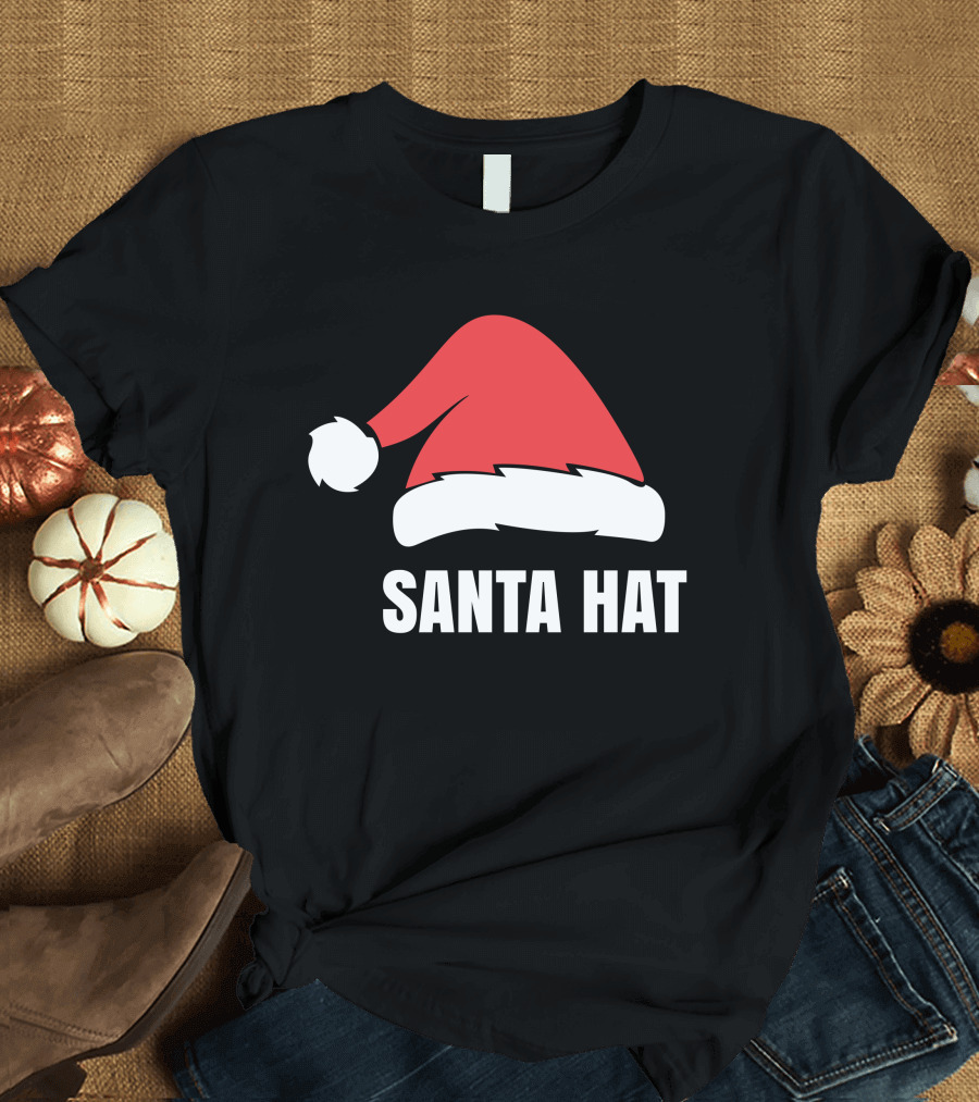 Santa Hat Christmas Red and White Holiday Classic T-Shirt