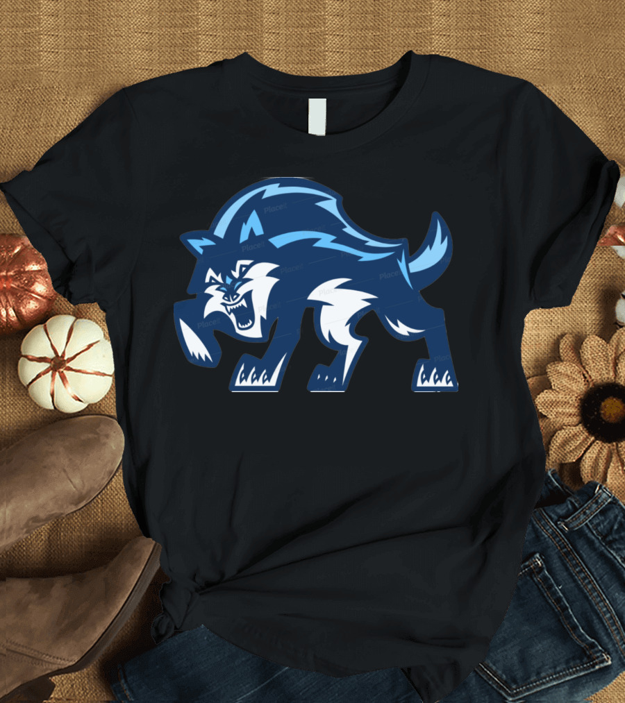 Walk Like A Lycan Fierce Blue Wolf T-Shirt