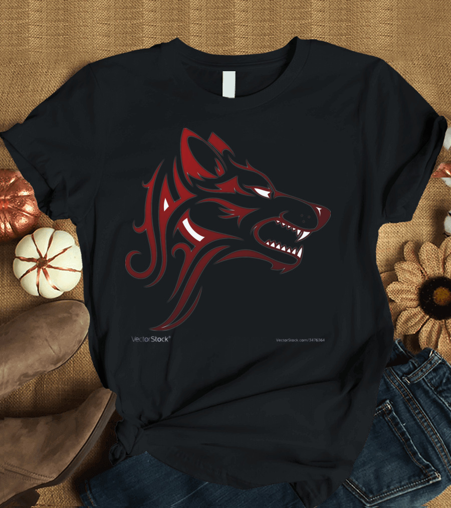 Wolf Tattoo VectorStock Fierce Tribal T-Shirt
