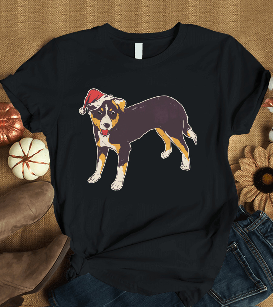 Appenzeller Dog Santa Hat T-Shirt