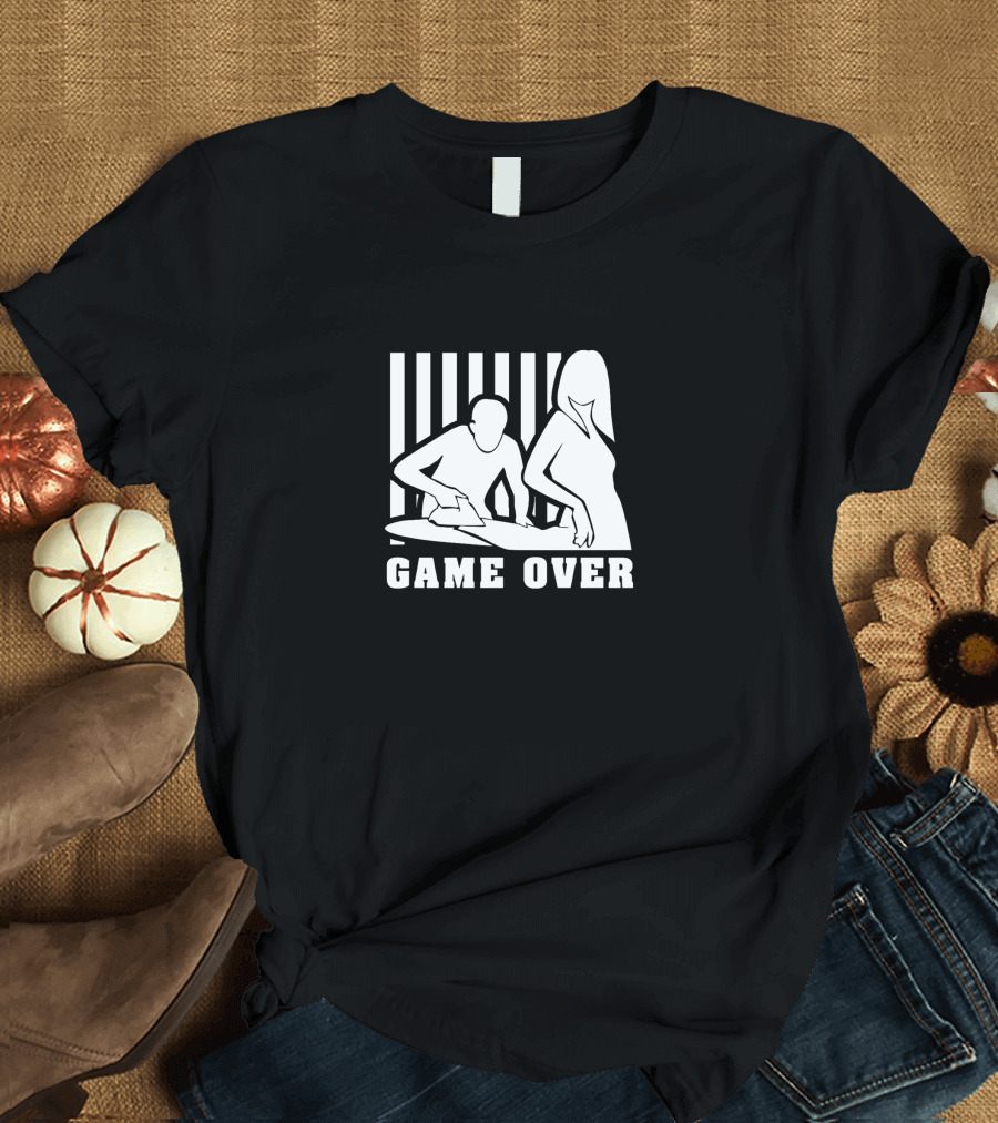 Bachelor Dude Game Over Ironing Scene T-Shirt