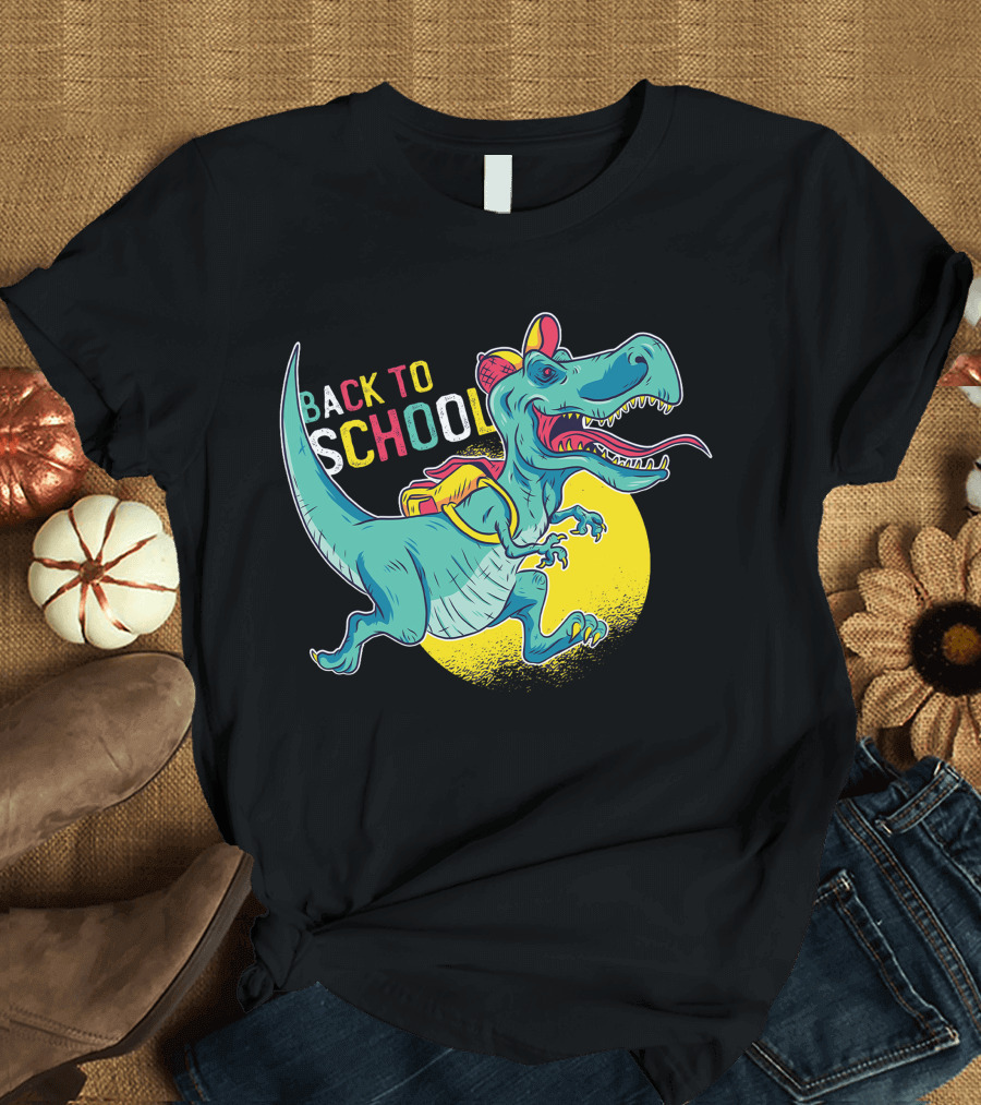 Back To School Dinosaur Backpack and Cap T-Shirt