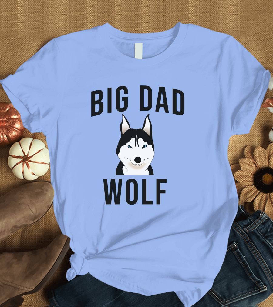 BIG DAD WOLF Husky Face T-Shirt