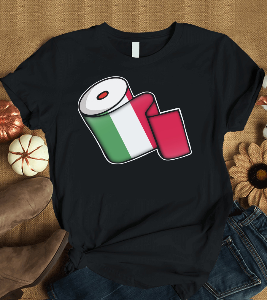 Italy Flag Toilet Paper Roll T-Shirt