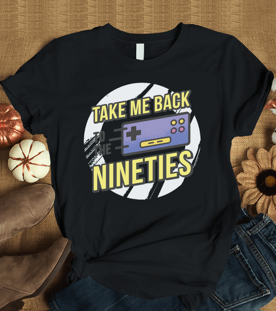 TAKE ME BACK TO THE NINETIES Gaming Controller Circle T-Shirt