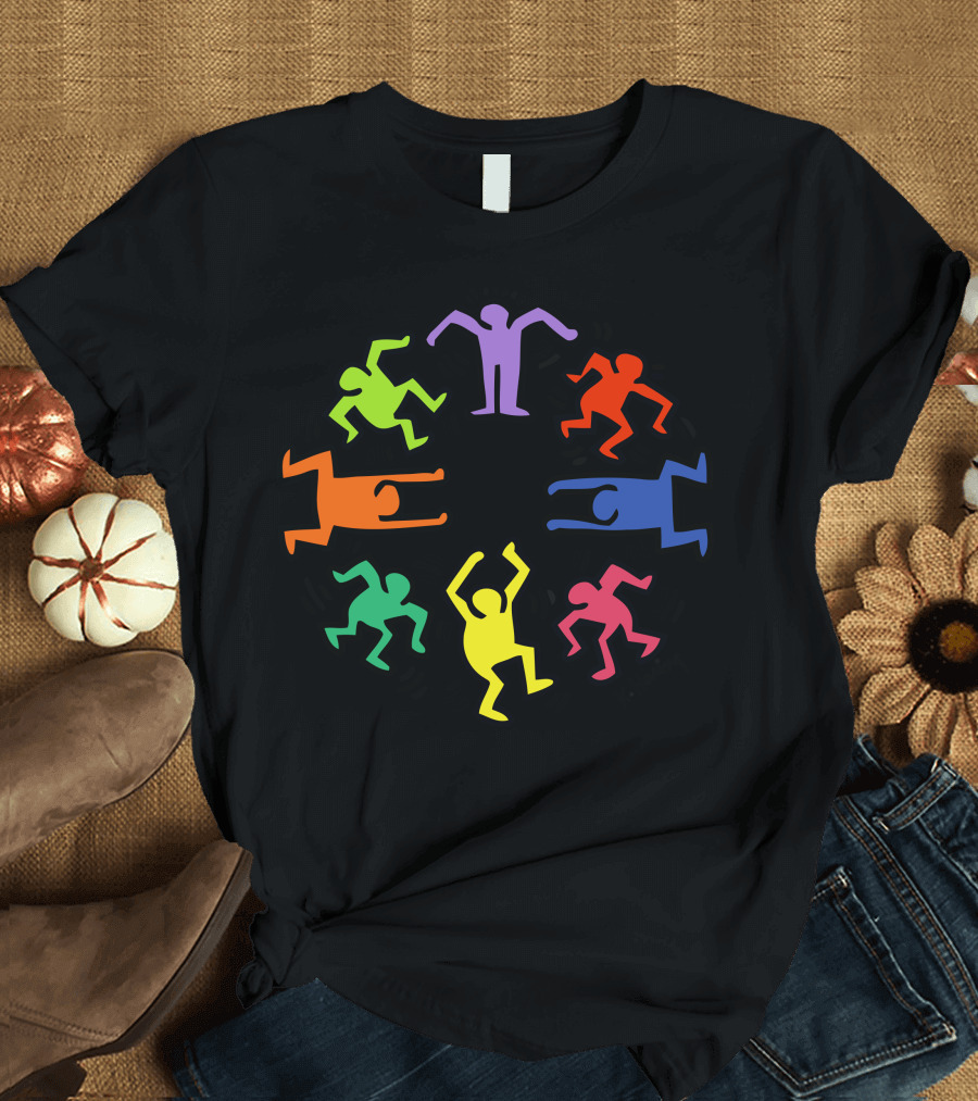 Circle Dance Multicolor Keith Haring T-Shirt