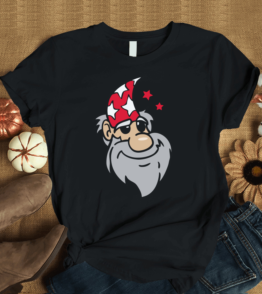 Funny Santa Beard Starry Night Wizard Hat T-Shirt