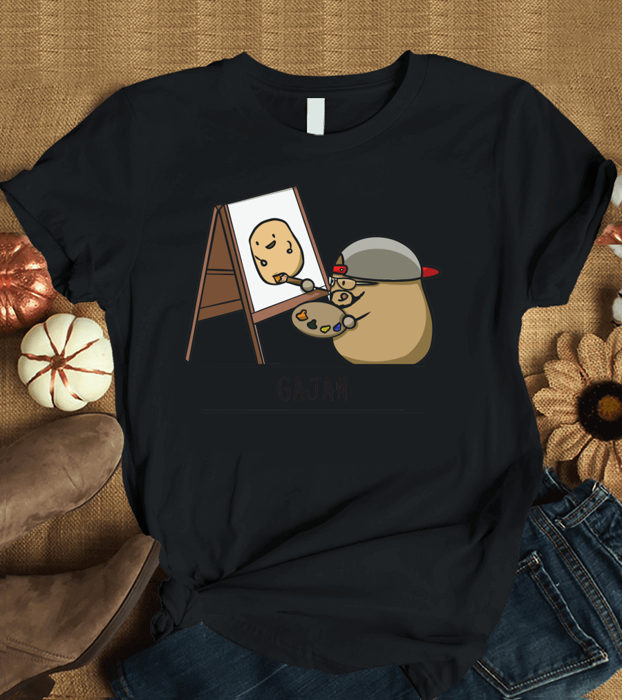 Gajan Painting Humorous Potato T-Shirt