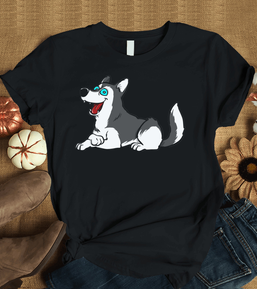 LIKE A BOSS Husky Cartoon T-Shirt