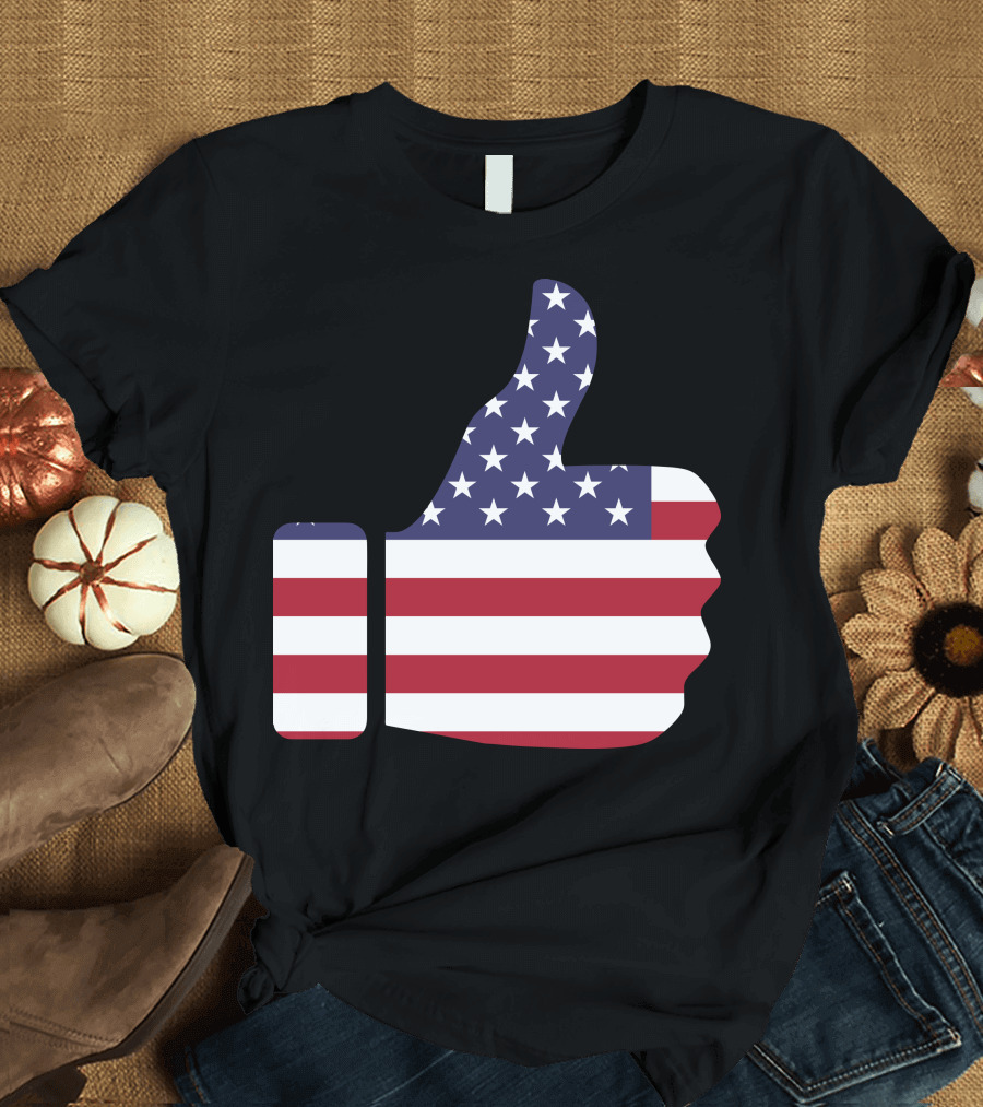 American Flag Thumbs Up T-Shirt