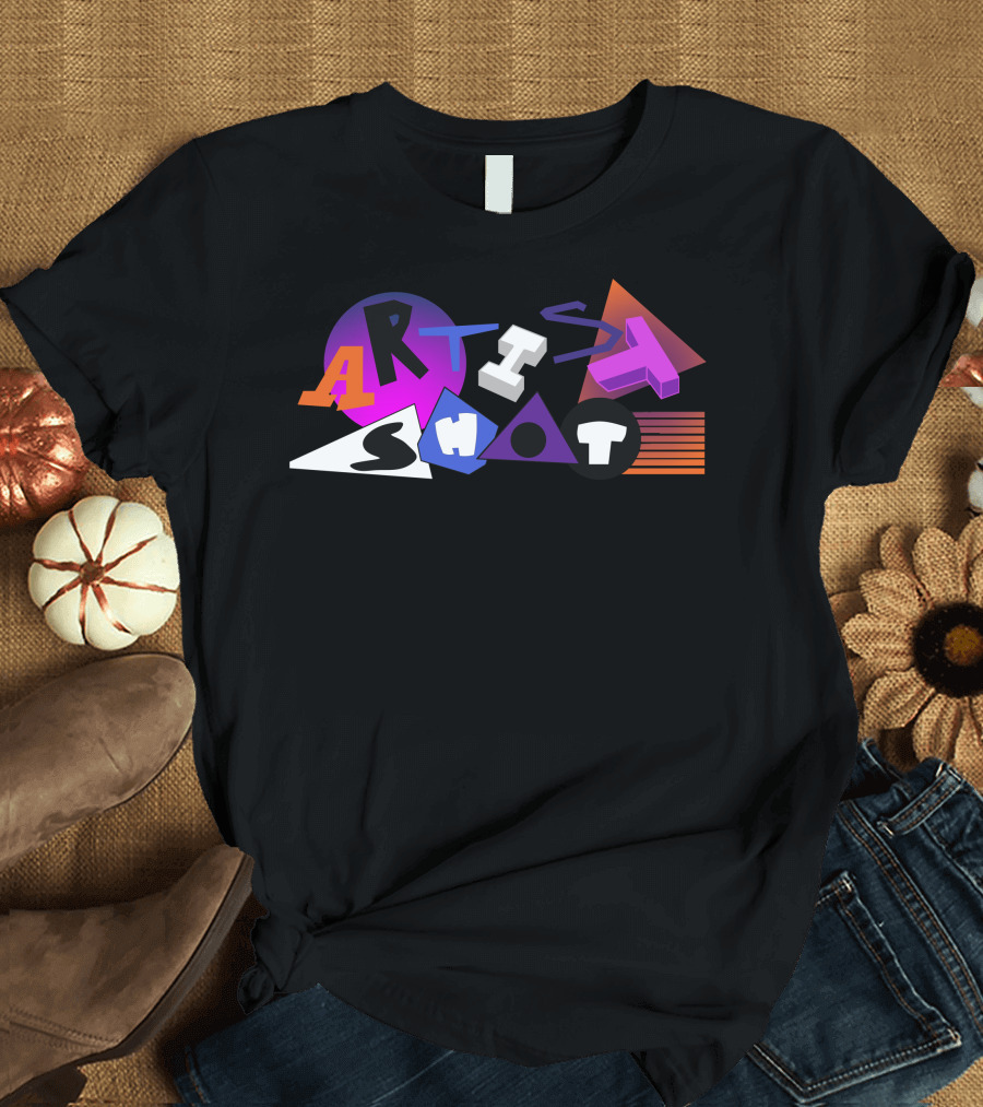 ARTIST SHOT Geometric Typography T-Shirt