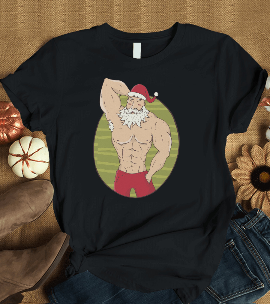 Buff Santa Christmas Bodybuilder T-Shirt