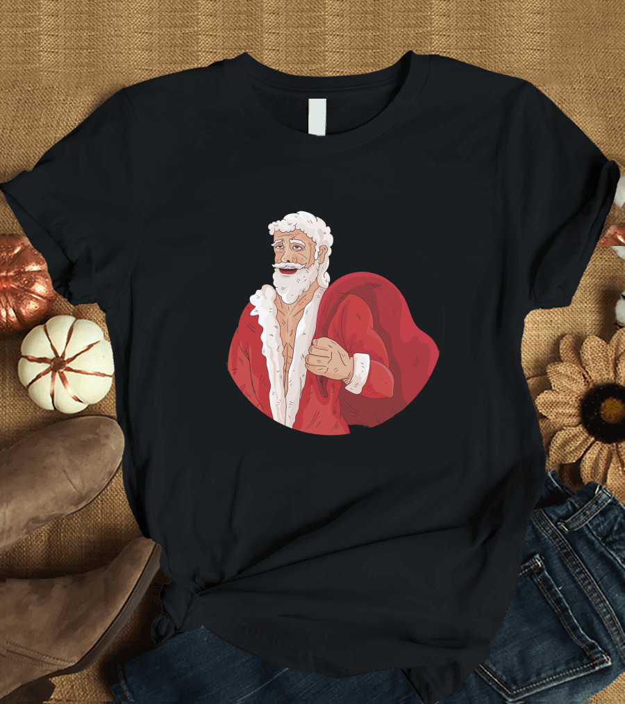 Buffed Santa Muscular Christmas T-Shirt