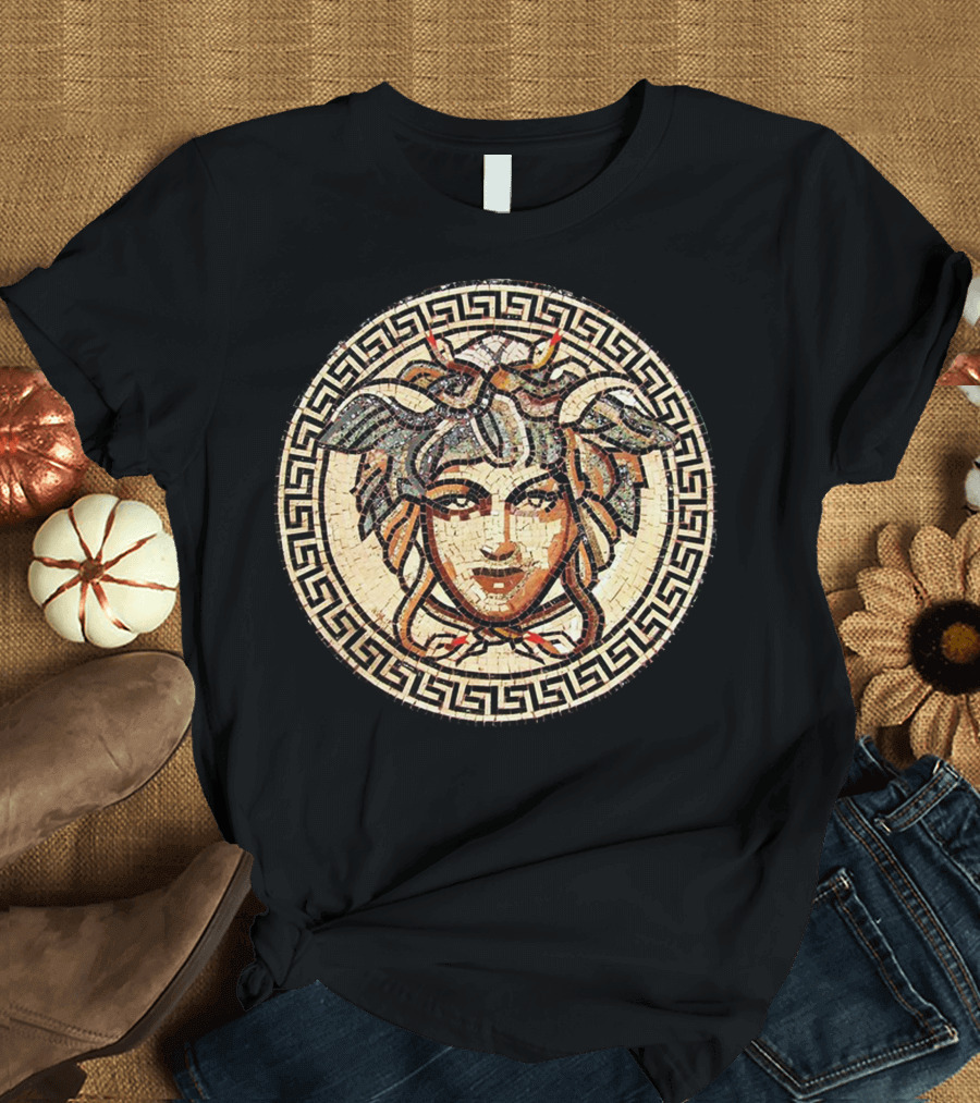 Medusa Mosaic Greek Key T-Shirt
