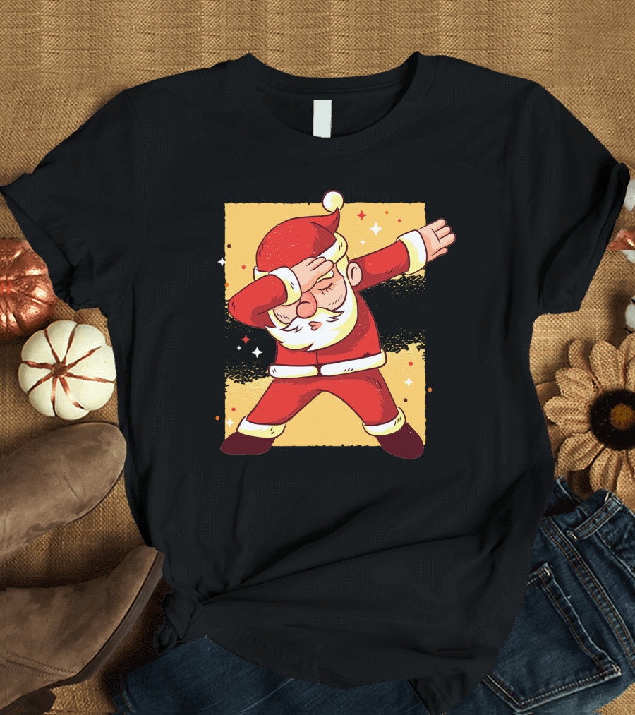 Santa Dab Dance Pose Festive Christmas Magic T-Shirt